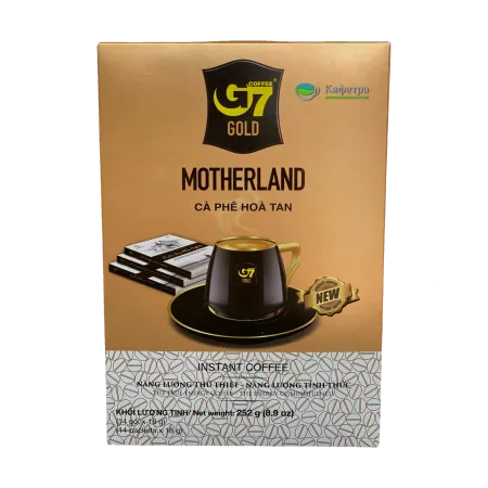 Вьетнамский растворимый кофе G7 Gold Motherland (14 шт по 18г) - 252г