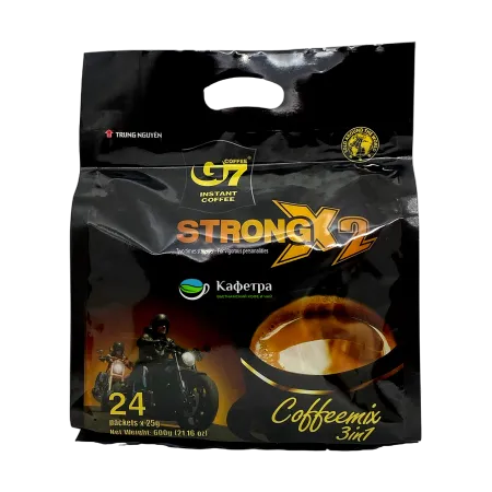 Вьетнамский растворимый кофе Trung Nguyen G7 Strong X2 3 в 1 в пакетах (24шт. по 25г) - 600г
