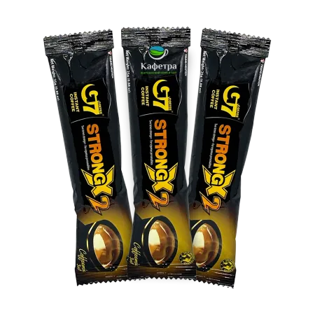 Вьетнамский растворимый кофе Trung Nguyen G7 Strong X2 3 в 1 в пакетах (24шт. по 25г) - 600г