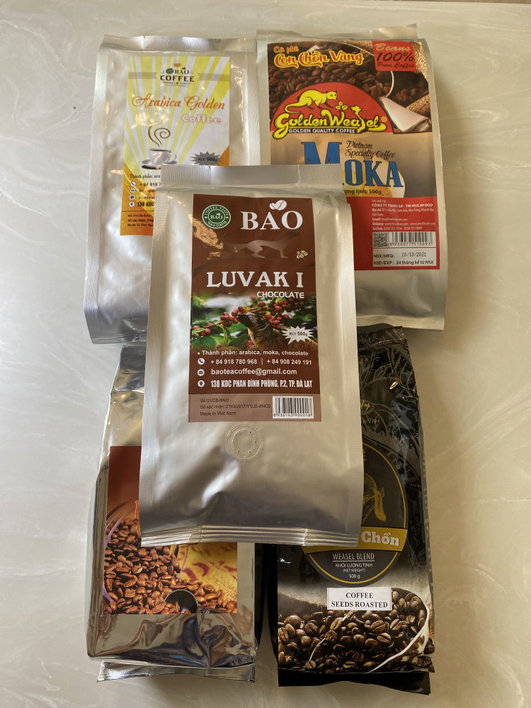 картинка Вьетнамский кофе в зернах Шоколадный Лювак Ай (Chocolate Luvak I) - BAO в интернет-магазине Кафетра