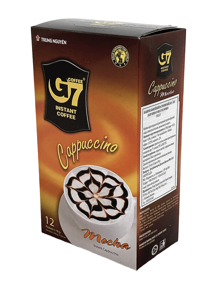 картинка Вьетнамский растворимый кофе G7 Cappuccino Mocha в интернет-магазине Кафетра