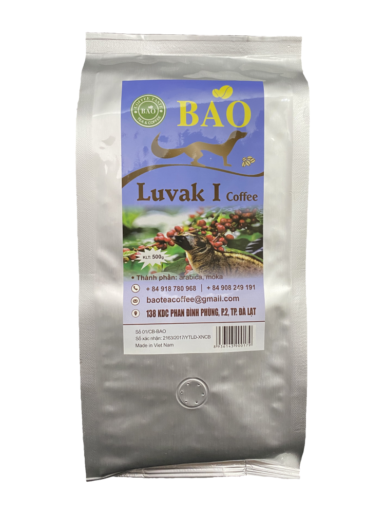 картинка Вьетнамский кофе в зернах Лювак Ай (Luvak I) - BAO в интернет-магазине Кафетра
