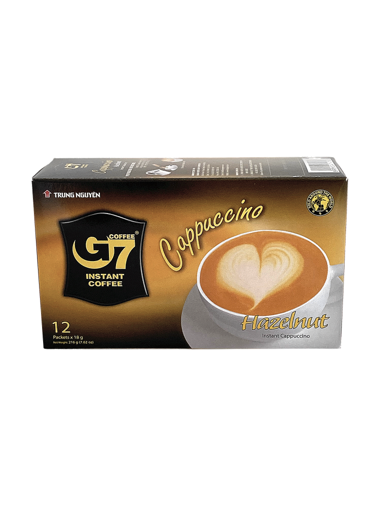 картинка Вьетнамский растворимый кофе G7 Cappuccino Hazelnut в интернет-магазине Кафетра